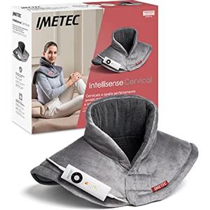 Imetec Intellisense Cervical, Termoforo per Cervicale e Spalle, Cuscino Termico, 47x52 cm, Tessuto Anallergico, 5 Temperature, Electro Block di Sicurezza, Riscaldamento Rapido, Lavabile in Lavatrice