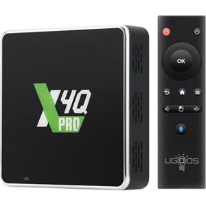Ugoos X4Q Pro Android 11 Amlogic S905X4 TV Box 4GB RAM 32GB ROM 2.4G/5G Dual WiFi BT5.1 USB 3.0 Ethernet 1000M Supporta AV1 4K HDR TV decoder
