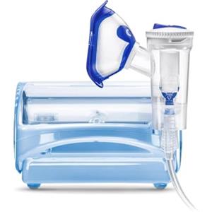 Flaem, Delphinus, Aerosol Silenzioso per le Basse Vie Respiratorie, Macchina Aerosol Adulti e Bambini Certificata, Filtro Aria Professionale, Mascherine Soft-Touch, Maniglia Integrata, Made in Italy