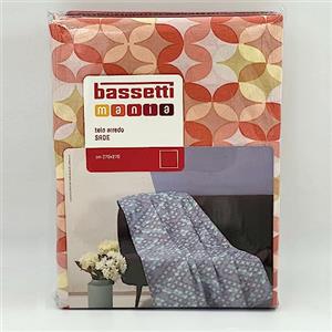 Bassetti Telo Arredo Copridivano Copritavola Lenzuolo Telo Mare Picnic Multiuso Granfoulard ELBA cm 270x270 100% Cotone Made In Italy (arancio)