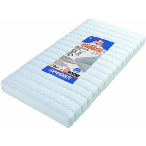 Foppapedretti Materasso per bambini Climatic, Antiacaro, Antibatterico, Antisoffoco, Traspirante, in Fibra Anallergica, Sfoderabile e Lavabile, certificato OEKO-TEX Standard 100, 124x63x12 cm, Bianco