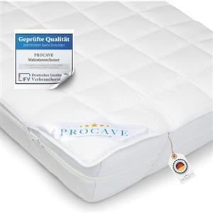 PROCAVE MICRO-COMFORT in diverse misure |made in Germany | Coprimaterasso in microfibra di poliestere | Soft Touch | Adatto anche per materassi a molle e ad acqua | 80x190 cm