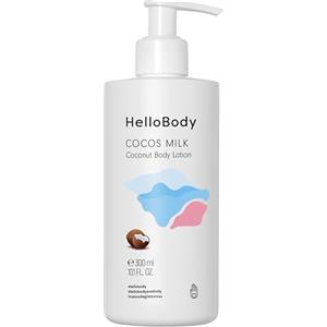 HelloBody Cocos Milk Lozione per il corpo idratante 300 ml - Lozione per il corpo di cocco con olio di cocco biologico, burro di mango e karitè - Lozione per il corpo per la pelle secca - Cura