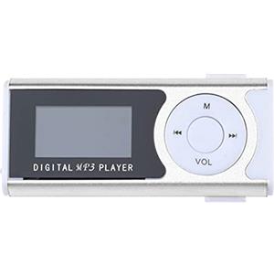Worparsen Mini lettore musicale MP3 LCD clip supporto USB 16GB Micro SD-Card Lettore multimediale digitale portatile bianco