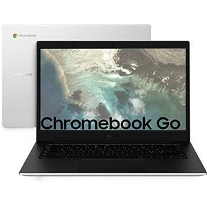 Samsung Galaxy Chromebook Go, Computer Portatile XE340XDA-KA1IT Chrome OS, Processore Intel Celeron, Display Screen 14" Full HD LED, RAM 4GB, Memoria eMMC 64GB, USB-C, Silver (Versione Italiana)