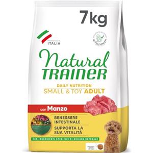 Trainer Natural Cibo Secco per Cani Adulto Small & Toy con Manzo e Riso - 7 kg
