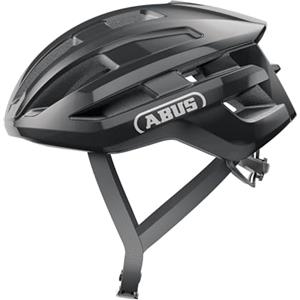 Abus, Casco per bici da corsa ABUS PowerDome, casco da bici leggero con sistema di ventilazione intelligente e profilo aerodinamico, Made in Italy, per uomo e donna, argento, taglia L
