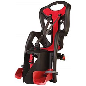 b bellelli Pepe - Seggiolino bici posteriore - attacco Clamp - Si fissa al portapacchi - dai 9 mesi ai 8 anni - max 22 kg - colore Black