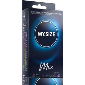My.Size Preservativi Mix 69 mm - 10 pezzi: 4 Classici, 2 Colorati, 2 a Coste, 2 Aromatizzati
