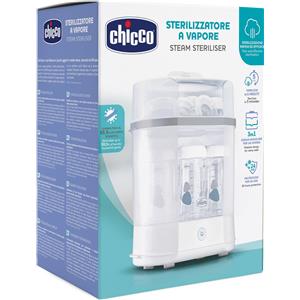 Chicco Sterilizzatore a Vapore 3 in 1 - Efficace e Veloce, Elimina il 99,9% dei Germi in 5 Minuti