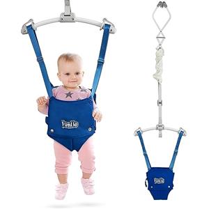 FUNLIO Altalene da Porta Bebè per 6-24 Mesi (Con Clip Porta), Portello per Bambino con Molla Robusta e Cinghia Regolabile, Sdraietta Porta Neonato Portatile, Facile da Montare, Certificate CE e CPC