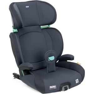 Chicco Quizy i-Size, Seggiolino Auto Bambini 3-12 Anni (100-150 cm), Facile da Installare con Sistema Isofix, Reclinabile, Regolabile in Altezza, Braccioli Imbottiti e Seduta Confortevole, India Ink