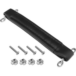 eMagTech Maniglia per amplificatore per chitarra, stile vintage, in pelle, 218 x 30 mm, per amplificatore, altoparlante, apparecchiature audio con vite, nero