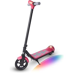 E-RIDES Monopattino Elettrico Bambini da 6-12 anni, Monopattino Bambino Luce Arcobaleno Colorata, Monopattino Bambino Autonomia 5-8KM, Velocità Max14KM/H, Regalo per Bambini ed Adolescenti (Rosa)