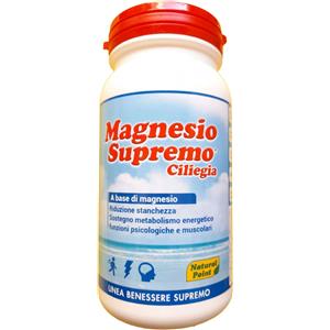 Natural Point Magnesio Supremo Ciliegia - Integratore Alimentare in Polvere da 150 g per Ridurre Stanchezza e Favorire il Metabolismo Energetico