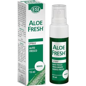 Esi Aloe Fresh Alito Fresco Spray 15 ml - Deodorante per Alito con Aloe Vera e Menta, Senza Gas e Alcool