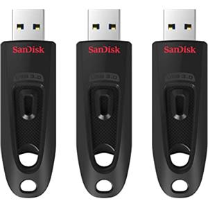 SanDisk Ultra Chiavetta USB 3.0 da 32 GB fino a 130 MB/sec, 3 Schede
