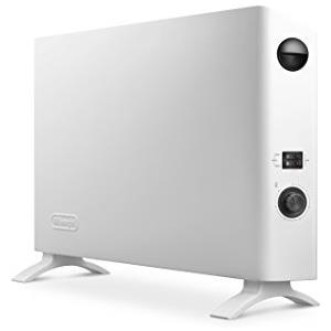 De'Longhi HSX2320F Slim Style TermoConvettore Elettrico, Silenzioso, 3 livelli di potenza, manopola intuitiva, per ambienti fino a 60m³, ventola aggiuntiva, funzione antigelo, Bianco