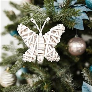 Leddy Living Wicker Rattan Balls Palline di Vimini in Rattan Wedding Party Decorazioni Natalizie Palle di Albero di Natale, Matrimonio, Feste, Compleanno (FARFALLA)