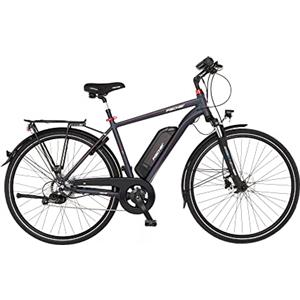 Fischer, Bicicletta elettrica da uomo | RH 50 cm motore posteriore 45 Nm | Batteria 48 V Trekking | E-Bike, Antracite scuro opaco, VIATOR 2.0 Herren 422 50 gr