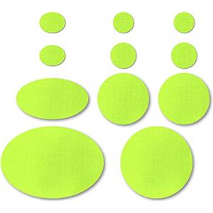 Nordtown Toppe di riparazione per piumini, colore giallo brillante, autoadesive, pretagliate, impermeabili, sottili, in tessuto di nylon antistrappo per fissare giacche, tende, sacchi a pelo