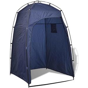 vidaXL Tenda Pop Up da Campeggio Viaggio Spiaggia Cabina Armadio Doccia Privacy Robusta Impermeabile con Borsa in PU e Fibra di Vetro Blu