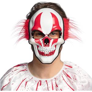 Boland 72369 - Maschera da clown horror con capelli, maschera in maschera per costumi, Halloween, carnevale e feste a tema