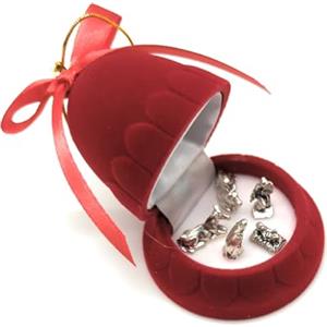 OVUNQUE PROTEGGIMI Mini natività e natività in miniatura. Presepi minuti, mini Sacra Famiglia. Decorazione Natalizia Presepe. Idee regalo per Natale. Cofanetto in velluto. (campana)