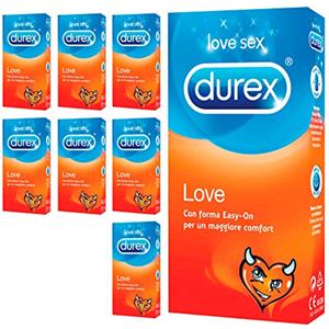 Durex Love Preservativi Easy-on | 8 Confezioni da 12 Profilattici