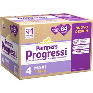 Pampers Quadri Progressi Maxi 7-18 Kg Pannolini