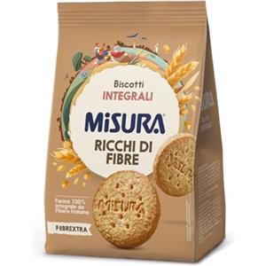 Misura Fibrextra, Biscotti Integrali, Ricchi in Fibre | Ricchi di Fibre, Frollini con Farina 100% Integrale da Filiera Italiana, Confezione da 330 g
