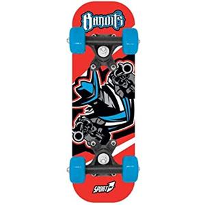 Sport1 Skateboard bambino Skateboard adulto professionale ragazzo cruiser bambini skate ragazza carver skateboard penny board (FOOT ROSSO)