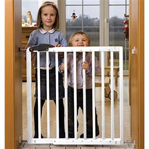 Bambino World Cancello di sicurezza Nicolas 78,5-113,5cm, in legno, bianco