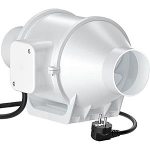 HG Power Ventilatore centrifugo, Estrattore Ventilatore in linea Super Leggero e Silenzioso (75mm standard)