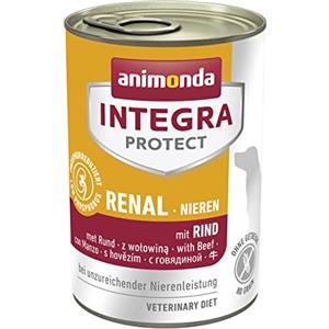 animonda Integra Protect Renal - Alimento umido dietetico per cani con manzo, 6 x 400 g