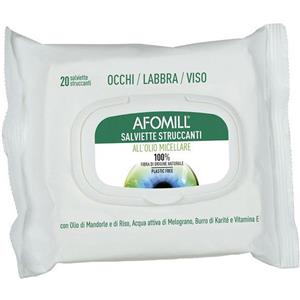 Afomill Salviette Struccanti all'Olio Micellare - 20 Pezzi per una Rimozione Delicata del Trucco