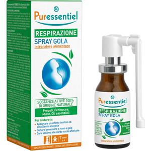 PURESSENTIEL ITALIA Srl Puressentiel Respirazione Spray Gola ai 4 Oli Essenziali, 15ml - Benessere Naturale per la Gola e Vie Respiratorie