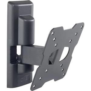 Meliconi CME ETR100 - Supporto tv inclinabile e ruotabile da parete per TV a schermo piatto da 14'' a 25'', VESA 50-75-100, nero, Made in Italy