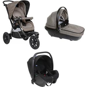 Chicco Trio Activ3, Passeggino 3in1, Comprende Passeggino Activ3 Con 3 Ruote, Navicella Ampia e Imbottita e Seggiolino Auto Kory Essential i-Size, Trio Noeonato, 0 Mesi +