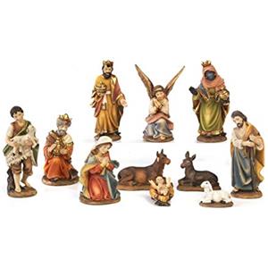 Paben - Statuette del presepe natività da 7 cm, 11 personaggi in resina