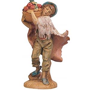 Fontanini Statuine Presepe: Pastore con cesto di frutta in spalla 12 cm Fontanini 145