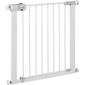 Safety 1st Easy Close Metal Cancelletto di Sicurezza in metallo, scale, porte, vani con apertura 73-80 cm (max 108 cm), Cancelletto per Bambini, Apertura a Una Mano, Senza Viti o Fori, Bianco