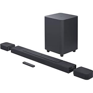 JBL Bar 1000, Soundbar a 7.1.4 Canali per TV con Casse Altoparlanti Surround Rimovibili a Batteria, Telecomando, Dolby Atmos, MultiBeam e DTS:X, Connessione HDMI eARC con 4K Dolby Vision, 880 W, Nero