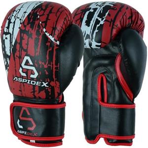 Aspidex Guanti Da Boxe Guantoni Combattimento Pugilato Muay Thai MMA Punch boxe (10oz)
