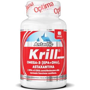 Optima Naturals Antartic Krill Superb, 60 capsule naturalmente ricco in Omega 3, EPA, DHA e Astaxantina - contribuisce alla normale funzione cardiaca Optima Naturals