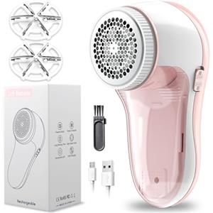 GBARAN Levapelucchi, Levapelucchi Elettrico ricaricabile con 1 lama da barba di ricambio, Rasoio portatile per lanugine in tessuto per vestiti, mobili, biancheria da letto, moquette