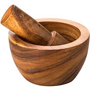 PREMIER Housewares 1104626 Mortaio con Pestello Socorro in Legno di Acacia