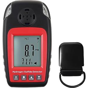 TEKCOPLUS Rilevatore di acido solfidrico Rilevatori di gas e allarmi Elettrochimici H2S H₂S Monitor Misuratore Sensore di avvelenamento Allarme Schermo LCD Retroilluminazione