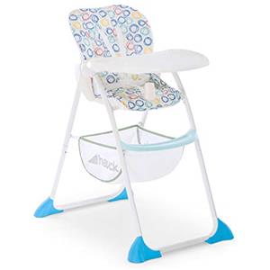 hauck Seggiolone Pappa Sit N Fold - Seggiolone Portatile da 6 Mesi fino a 15kg - Pieghevole, Compatto con Vassoio e Schienale Regolabile - Grande Cesto Portaoggetti - Multicolore, Cerchi