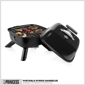 PRINCESS Barbecue carbone elettrico portatile 400° Princess carbonella griglia 2000W / 112256